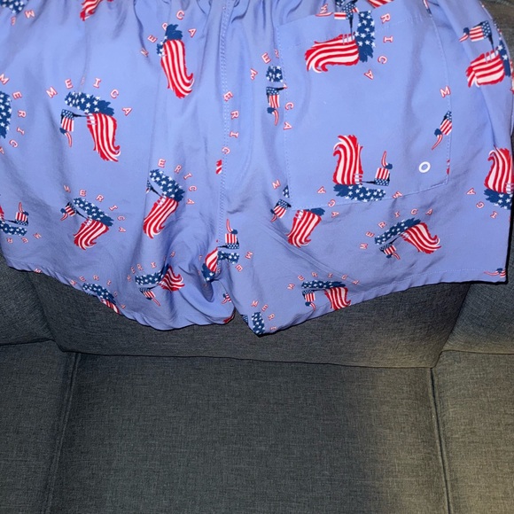 Blue American Flag Swim Shorts - Picture 2 of 3